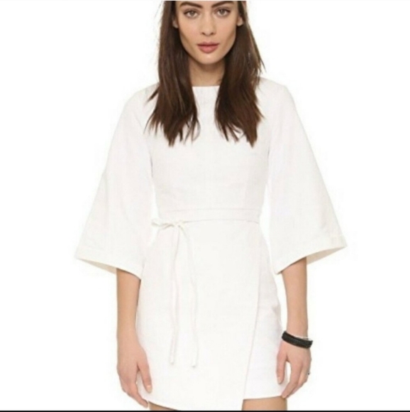 Free People Denim Wrap Dress in Blue - Picture 1 of 8